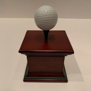 Golf Ball Trinket Jewelry Box Holder Wooden